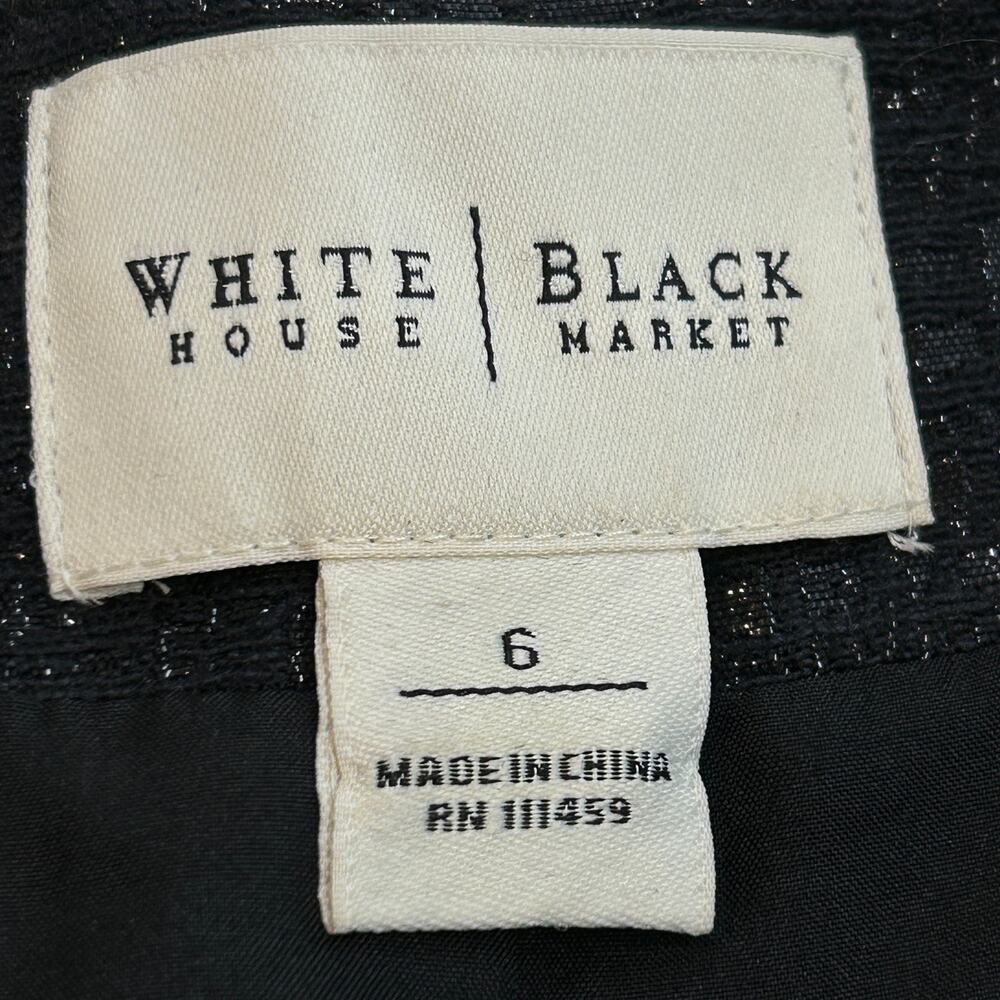 White House Black Market Blazer Black Shimmering Texture size 6 - Picture 6 of 7